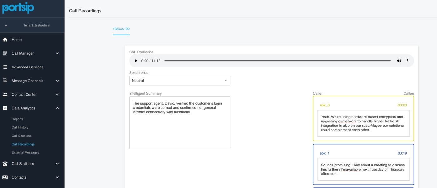 AI transcription calls | Multi-tenant PBX for Cloud PBX Service Providers and MVNOs AI transcription calls